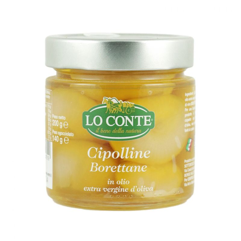 KALINDRA | Lo Conte. Borettane Onions in Extra Virgin Olive Oil. 200 gr / 7.05 oz