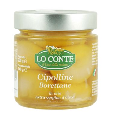 KALINDRA | Lo Conte. Borettane Onions in Extra Virgin Olive Oil. 200 gr / 7.05 oz