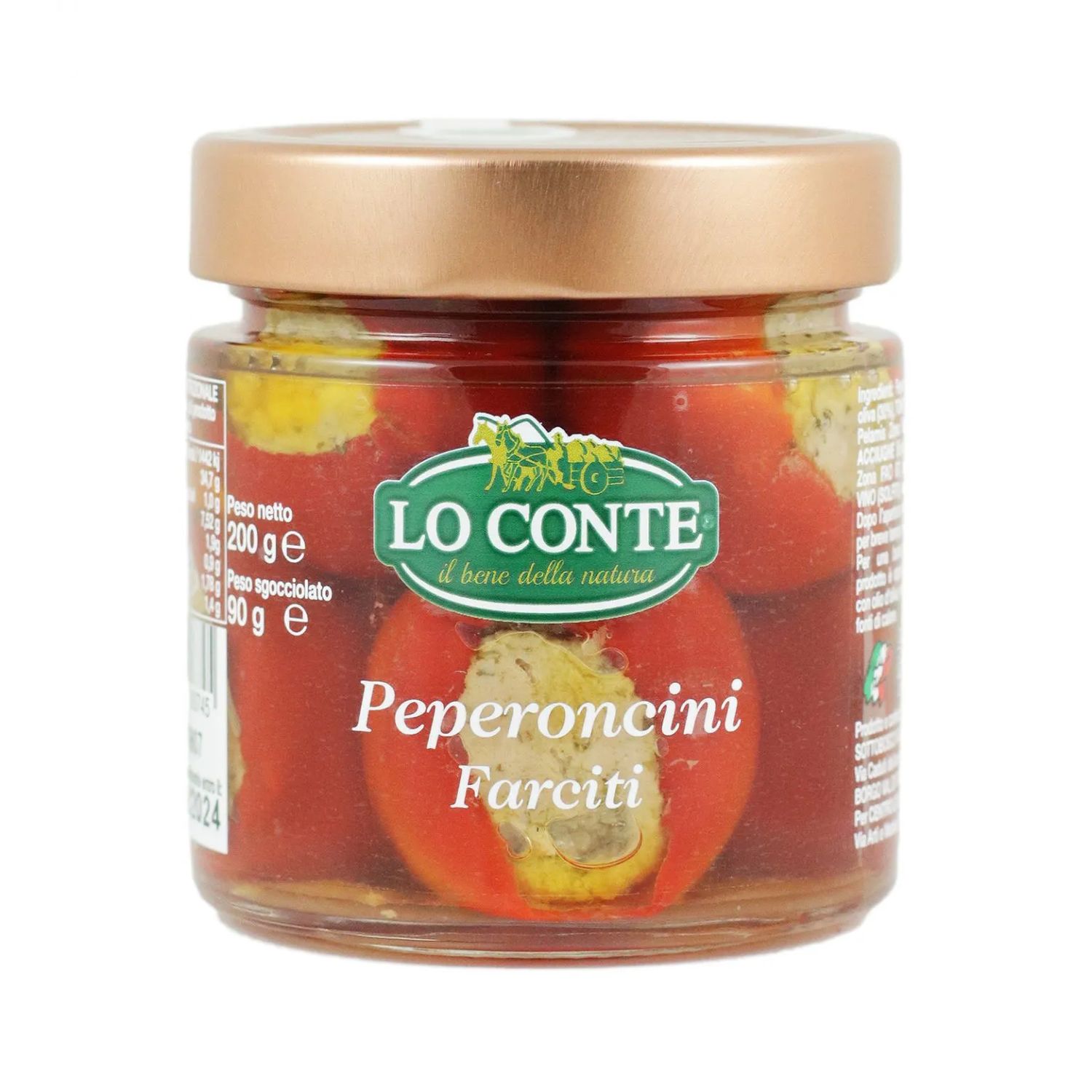 KALINDRA | Lo Conte. Stuffed Chili Peppers in Olive Oil. 200 gr / 7.05 oz