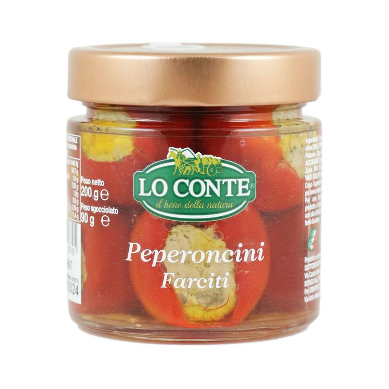 KALINDRA | Lo Conte. Stuffed Chili Peppers in Olive Oil. 200 gr / 7.05 oz