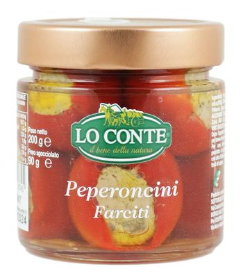 KALINDRA | Lo Conte. Stuffed Chili Peppers in Olive Oil. 200 gr / 7.05 oz