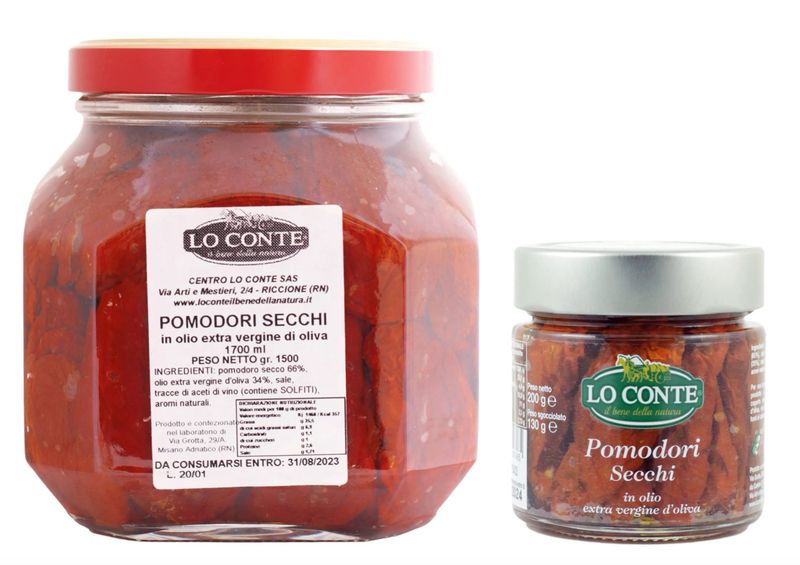 KALINDRA | Lo Conte. Sun-dried tomatoes in extra virgin olive oil. 2 formats
