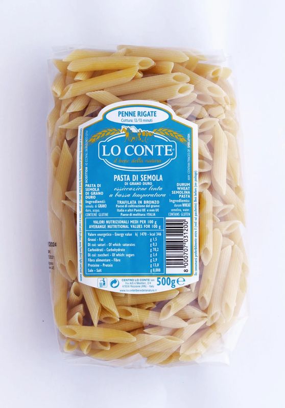 KALINDRA | Lo Conte. Penne Rigate. 500 gr / 17.64 oz