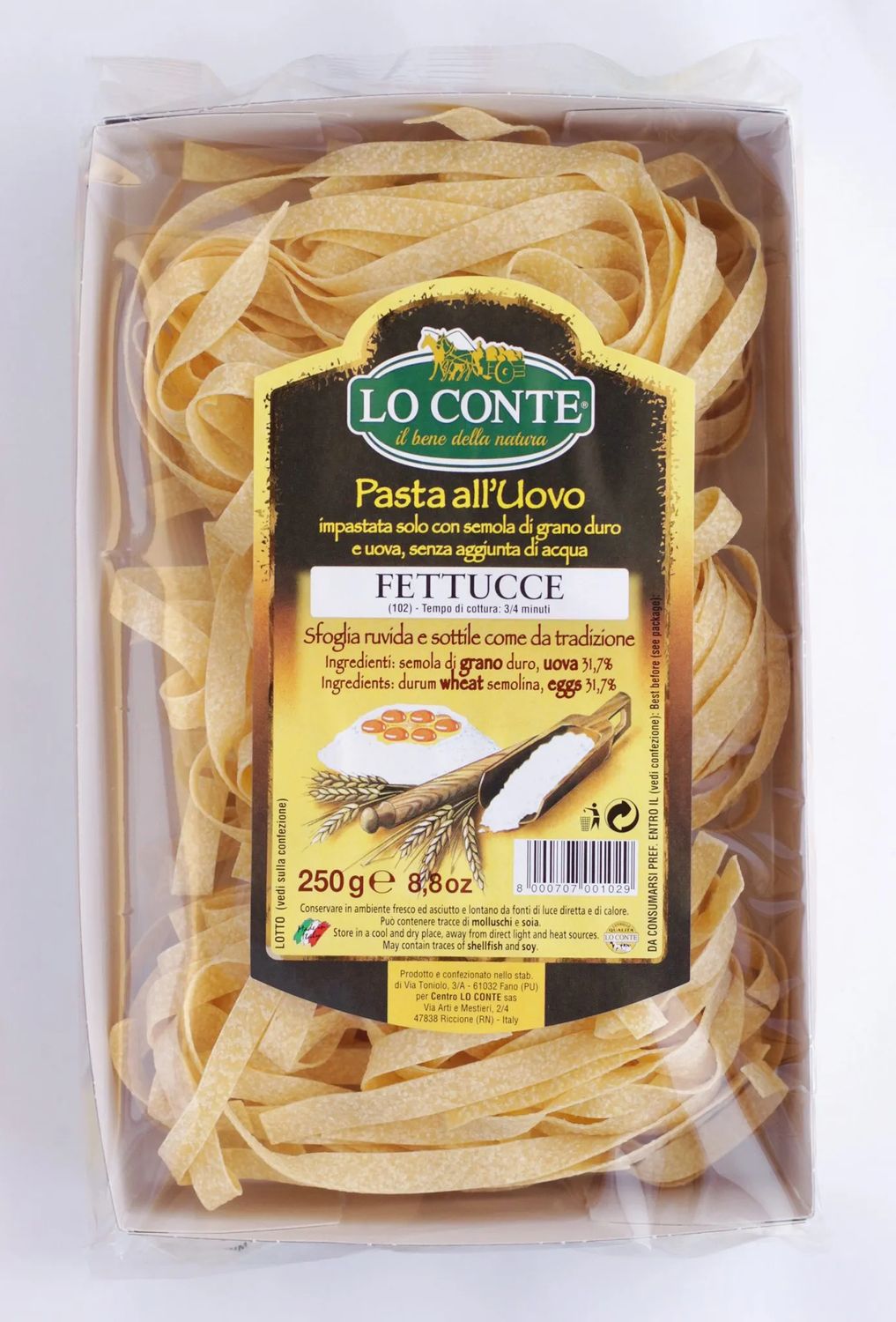 KALINDRA | Lo Conte. Egg Fettucce. 250 gr / 8.82 oz