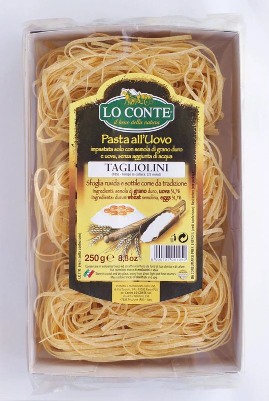 KALINDRA | Lo Conte. Egg Tagliolini. 250 gr / 8.82 oz