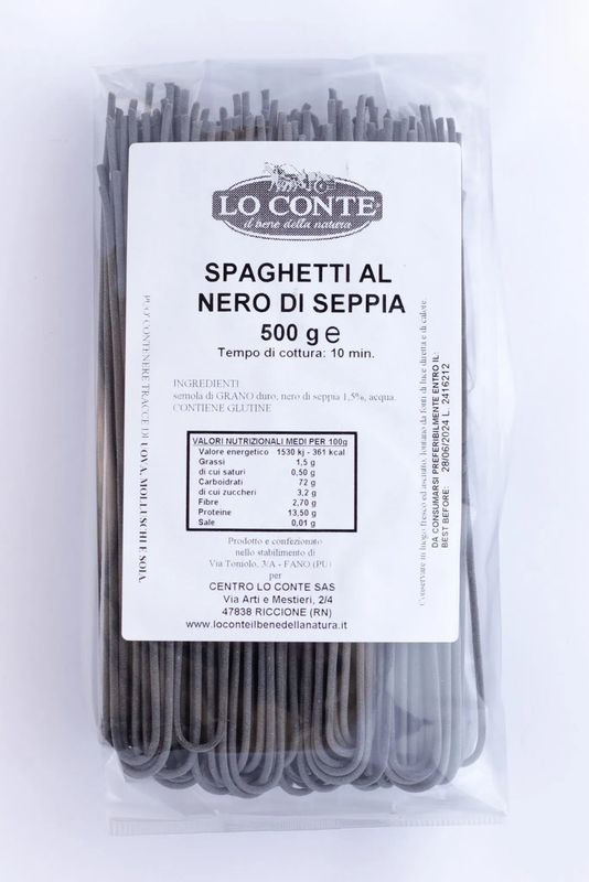 KALINDRA | Lo Conte. Squid Ink Spaghetti. 500 gr / 17.64 oz