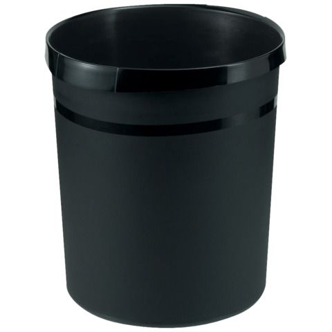 Cestino gettacarte GRIP 18L HAN in polipropilene con 2 impugnature nero 18190-13