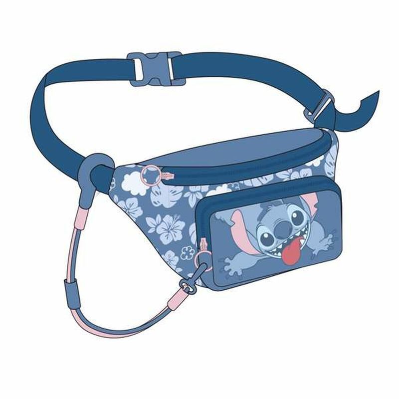KALINDRA | BB. Sac banane Stitch Bleu 25,0 x 11,0 x 1,6 cm