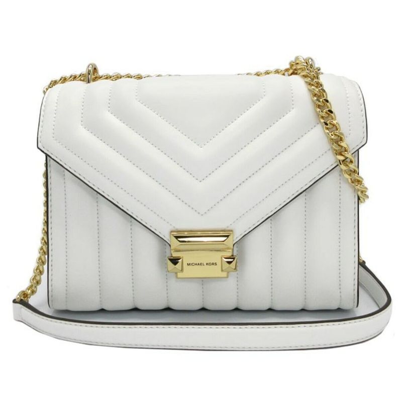 KALINDRA | BB. Bolso Bandolera Michael Kors Whitney Blanco 24 x 19 x 9 cm