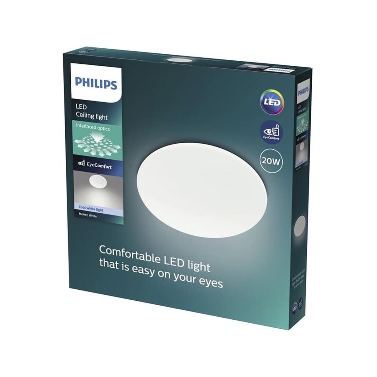 KALINDRA | BB. LED Flush-fitting ceiling light Philips Moire Ø 38 cm White Metal