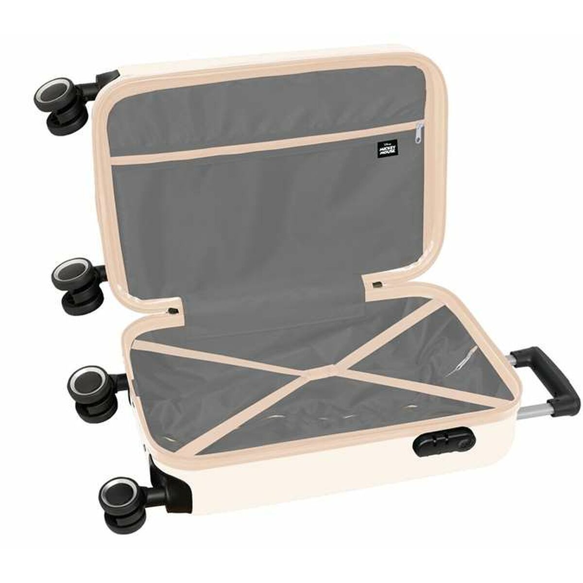 KALINDRA | BB. Cabin Trolley Stitch BABY White 20'' 20 L 34,5 x 55 x 20 cm