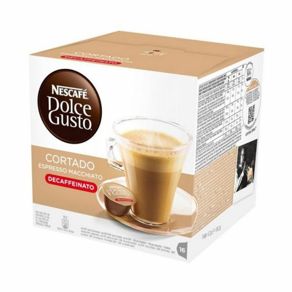 KALINDRA | BB. Coffee Capsules Nescafé Dolce Gusto 7613033494314 Espresso Macchiato Decaffeinato (16 uds)
