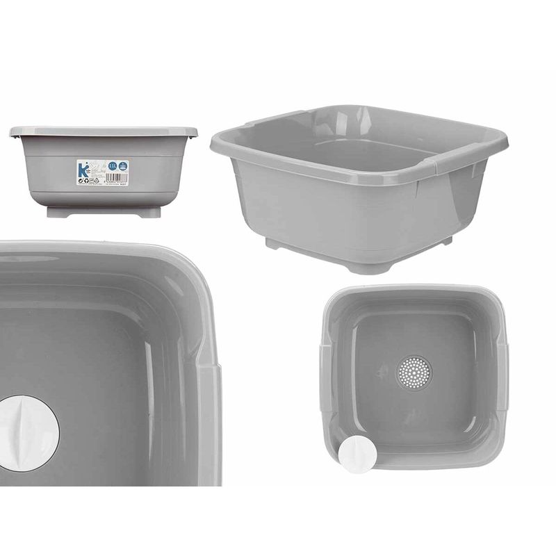 KALINDRA | BB. Washing-up Bowl Kinvara Grey Plastic 11 L (12 Units)