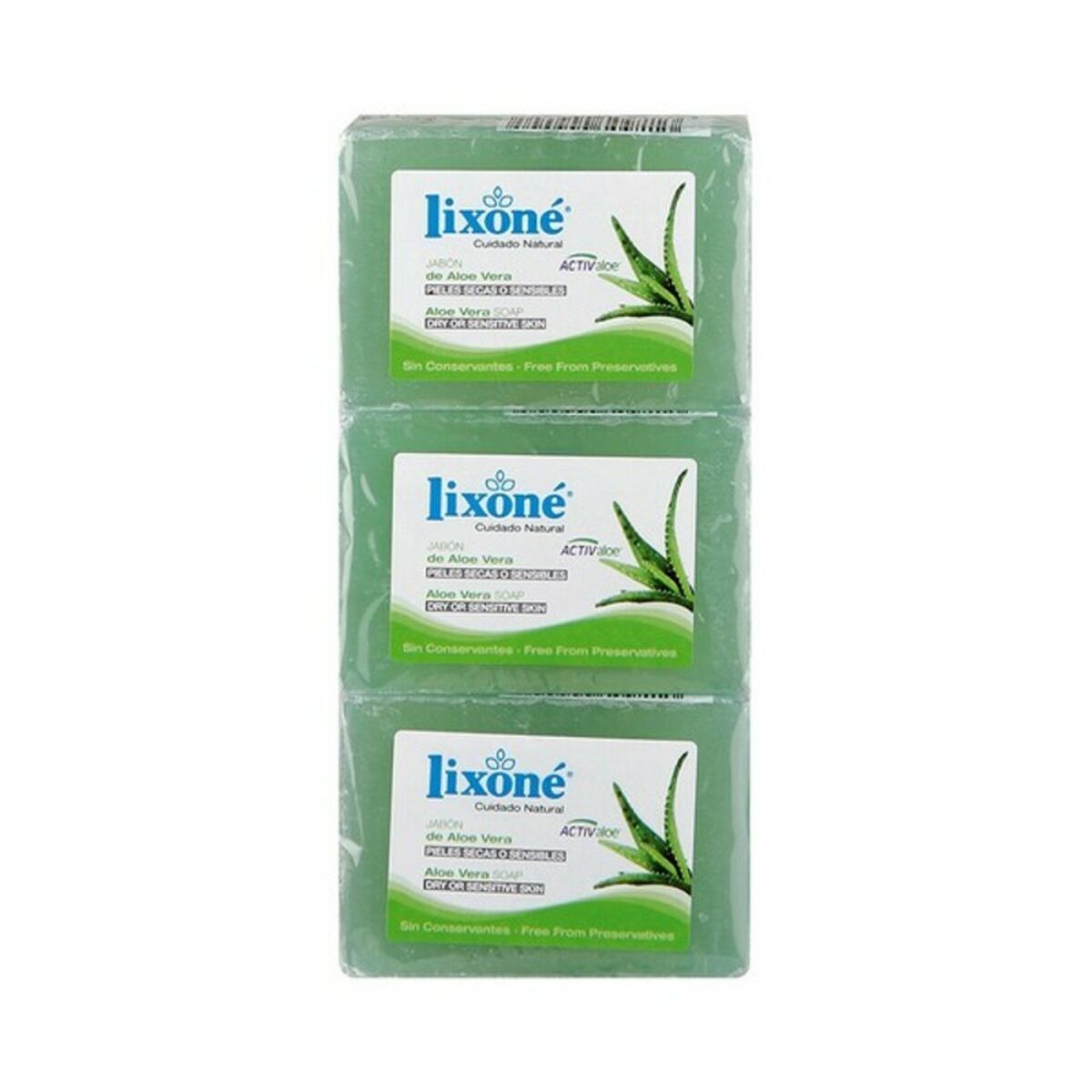 KALINDRA | BB. Natural Glycerine Soap Bar Aloe Vera Lixoné (3 uds)