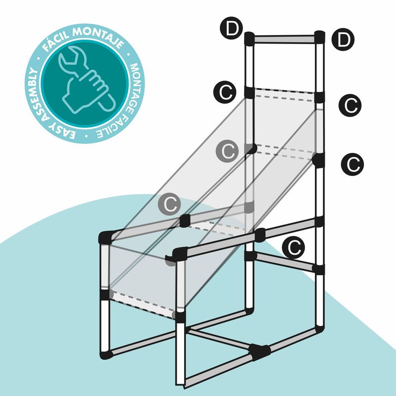 KALINDRA | BB. Panier de Basket Colorbaby 41 x 120 x 80 cm (2 Unités)
