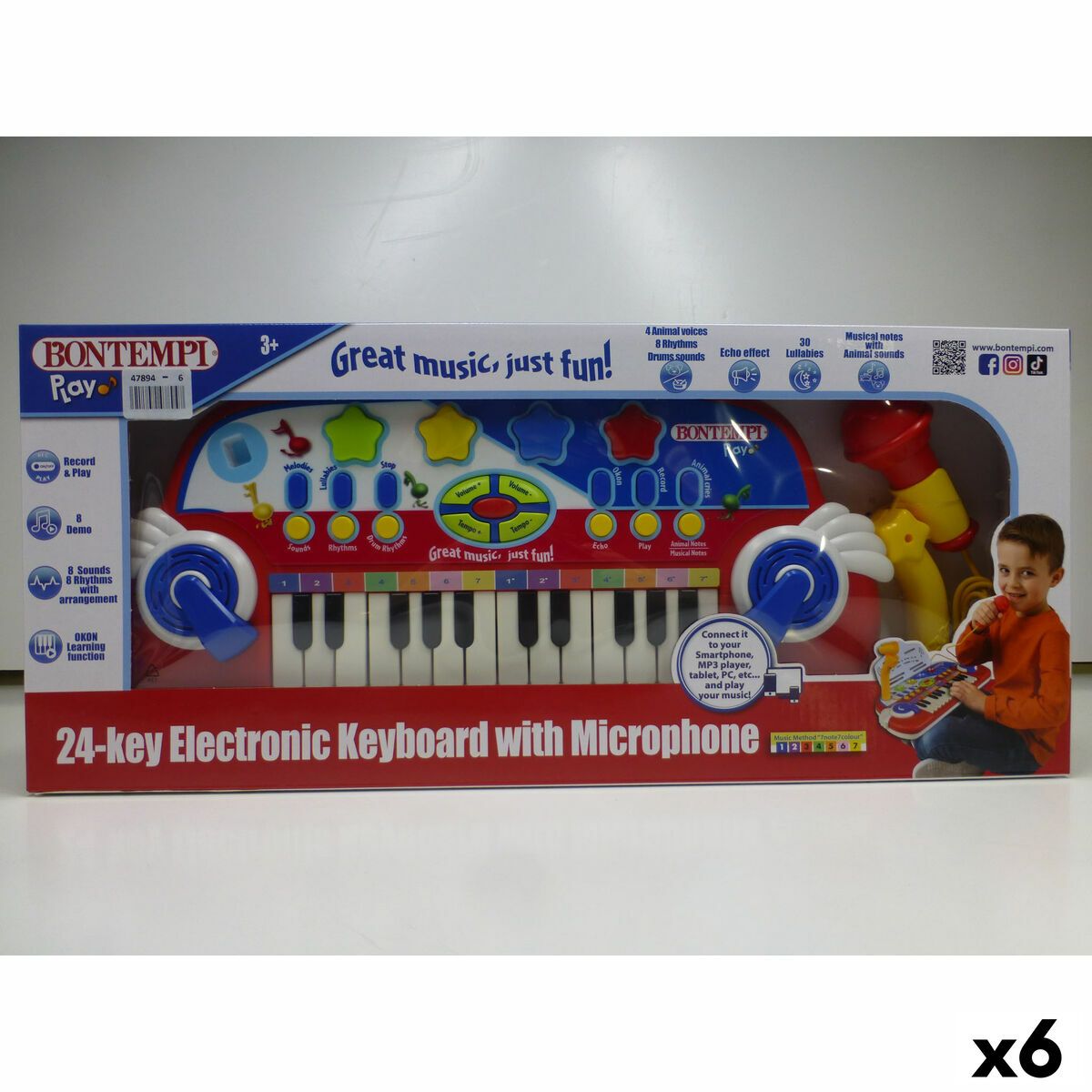 KALINDRA | BB. Electric Piano Bontempi 38 x 18 x 17 cm (6 Units)