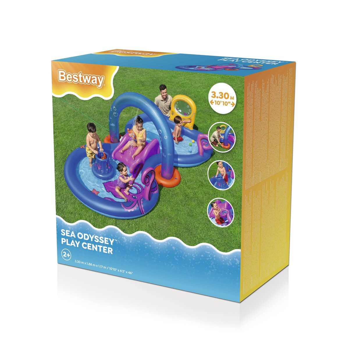 KALINDRA | BB. Bestway Inflatable Pool Adventure Play Park 330x188x117 cm +2 Years Garden 53167