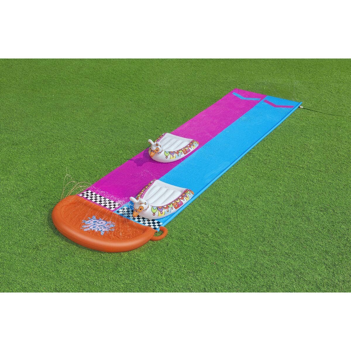 KALINDRA | BB. Bestway Sliding Track with Inflatable Double Llama Animals 488x138 cm +3 Years Garden 52320