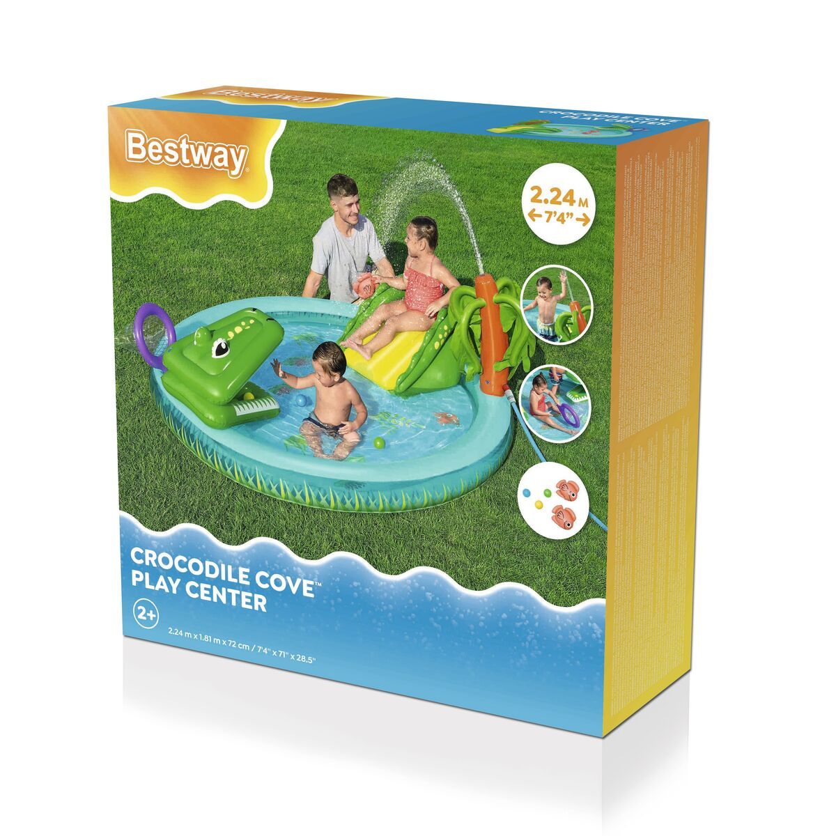 KALINDRA | BB. Bestway Inflatable Pool Crocodile Play Park 224x181x72 cm +2 Years Garden 53166
