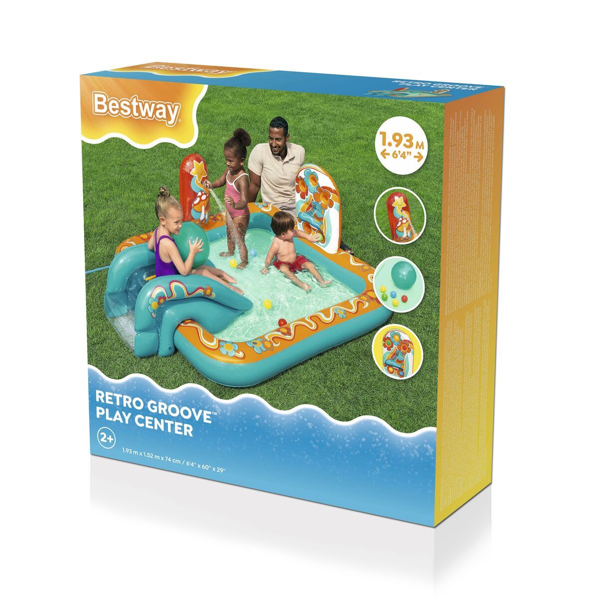 KALINDRA | BB. Bestway Inflatable Pool Hippie Play Park 193x152x74 cm +2 Years Garden 53164