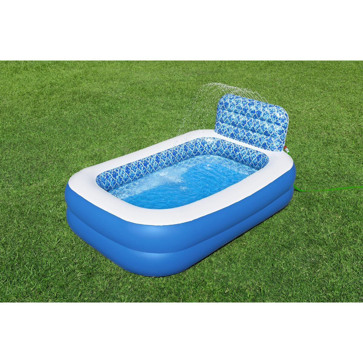 KALINDRA | BB. Bestway Inflatable Silicone Pool with Sprinkler 229x152x196 cm +6 Years Garden 54451