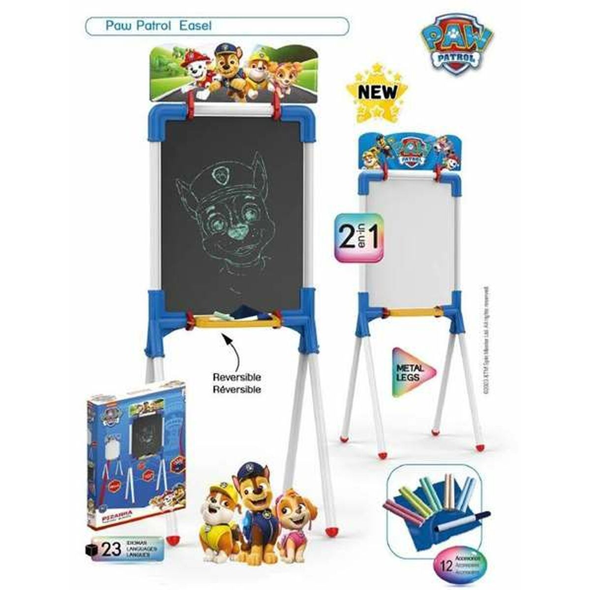 KALINDRA | BB. Double-sided Slate The Paw Patrol 37 x 32 x 98 cm