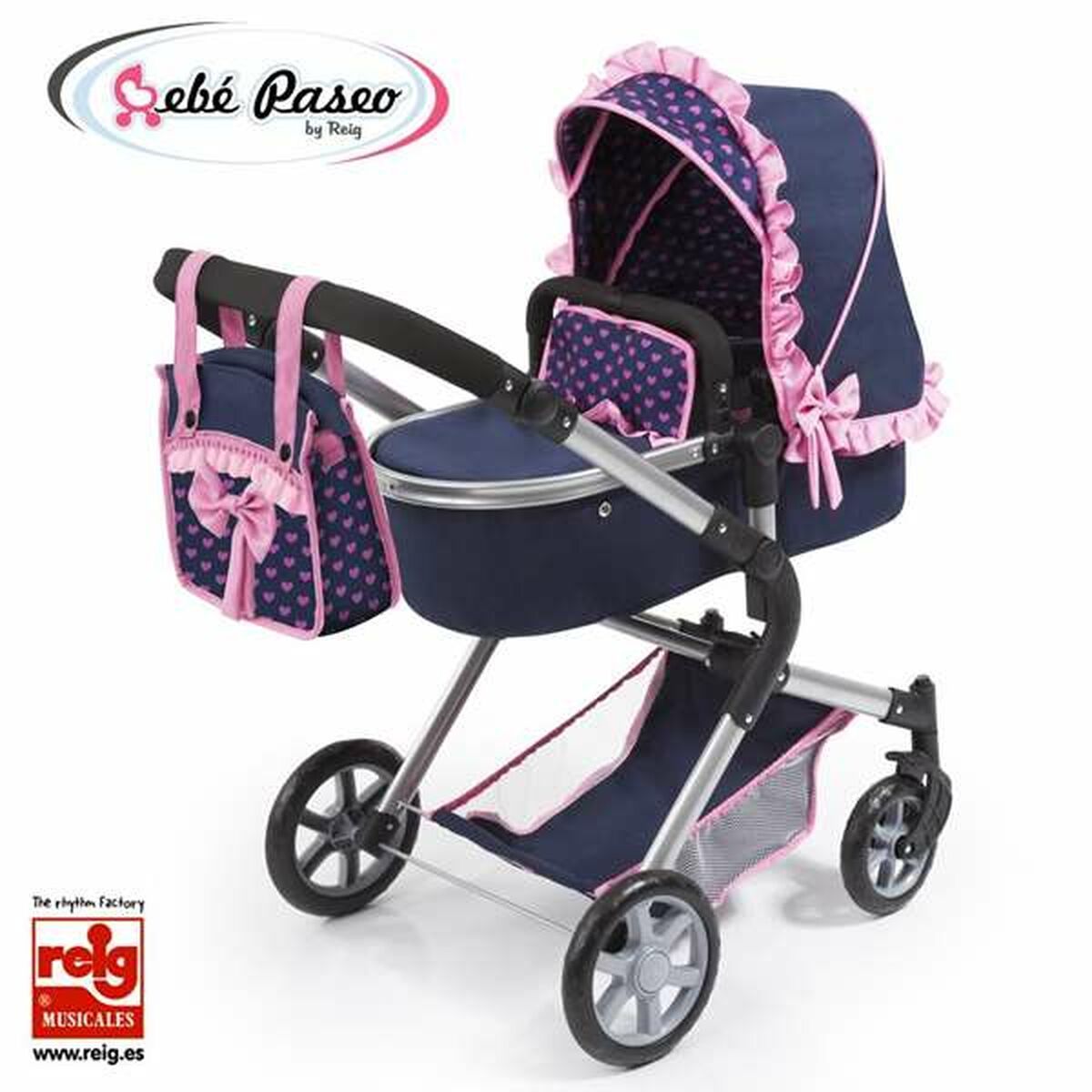 KALINDRA | BB. Doll Stroller Reig Combi 62 cm 82 x 79 x 38,5 cm Navy Blue