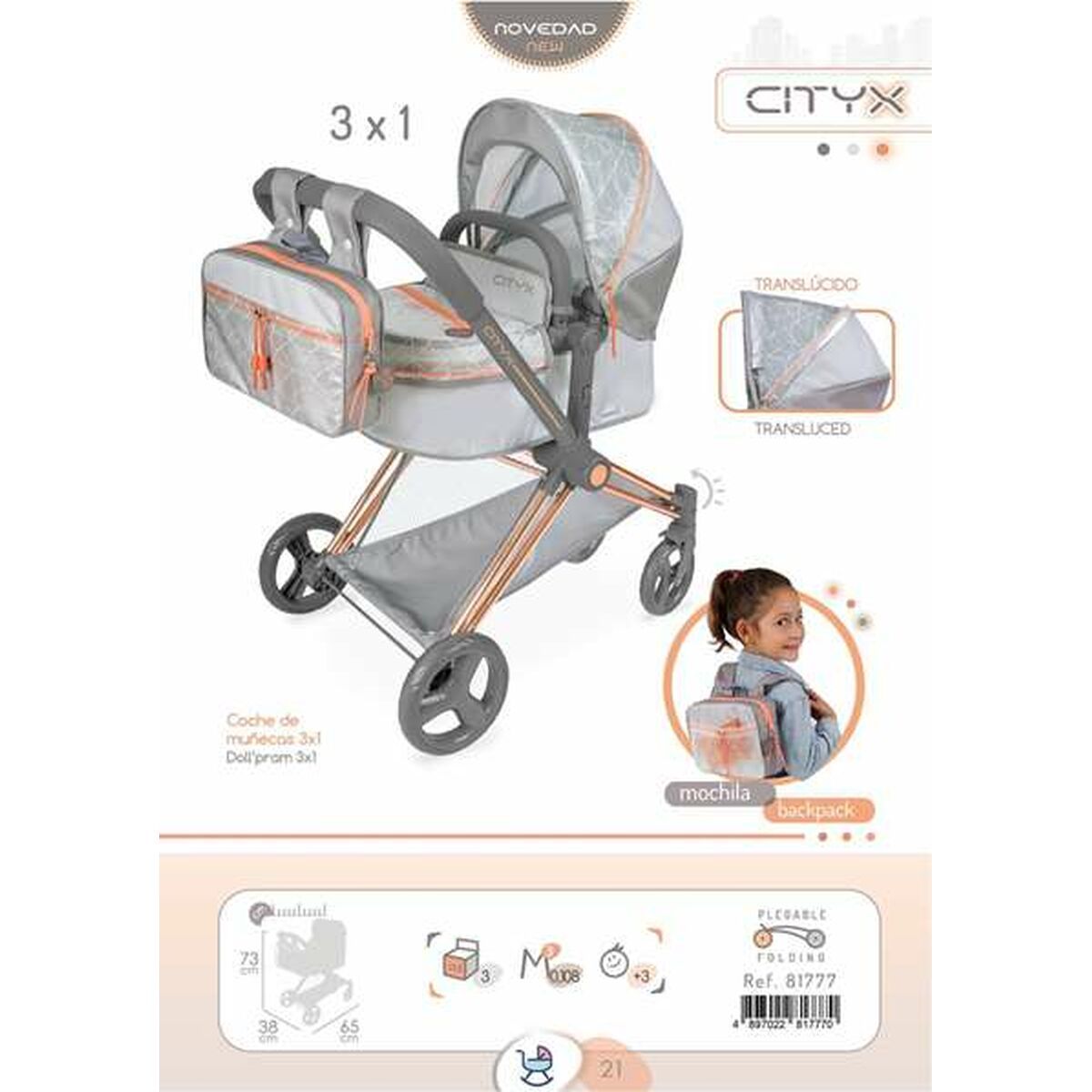 KALINDRA | BB. Doll Stroller Decuevas 50 cm