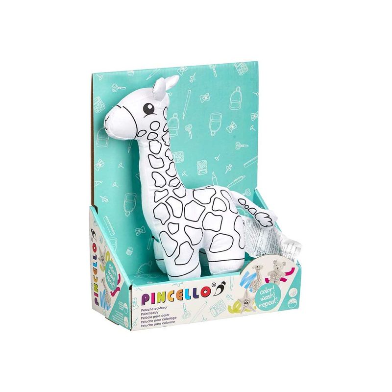 KALINDRA | BB. Colouring Plush Pincello White Black Cloth 17 x 22 x 9 cm Giraffe (8 Units)
