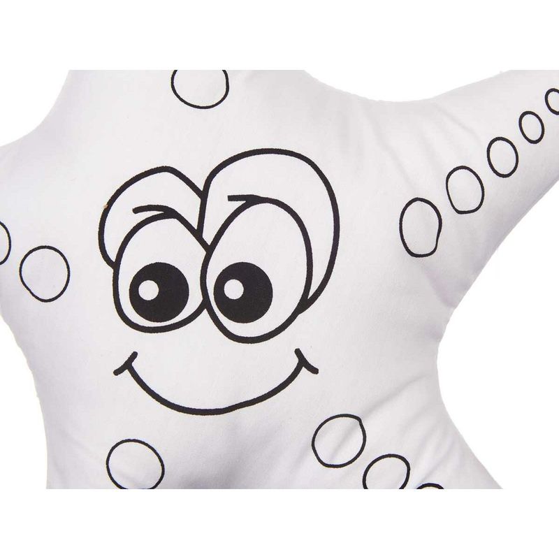 KALINDRA | BB. Colouring Plush Pincello White Black Cloth 26 x 26 x 8 cm Starfish (8 Units)