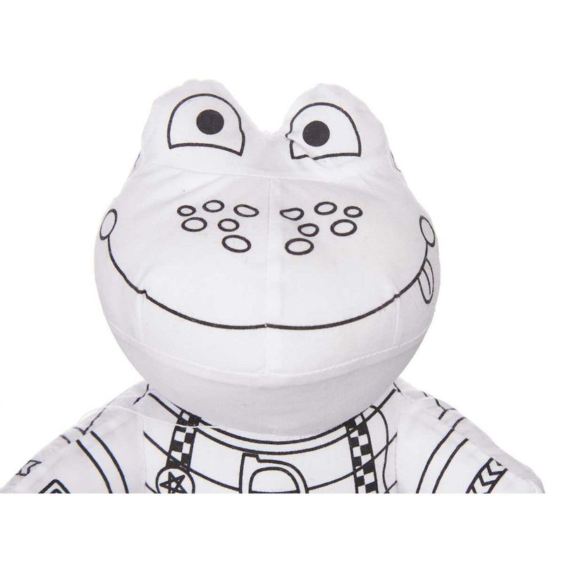 KALINDRA | BB. Colouring Plush Pincello White Black Cloth 16 x 18 x 13 cm Frog (8 Units)