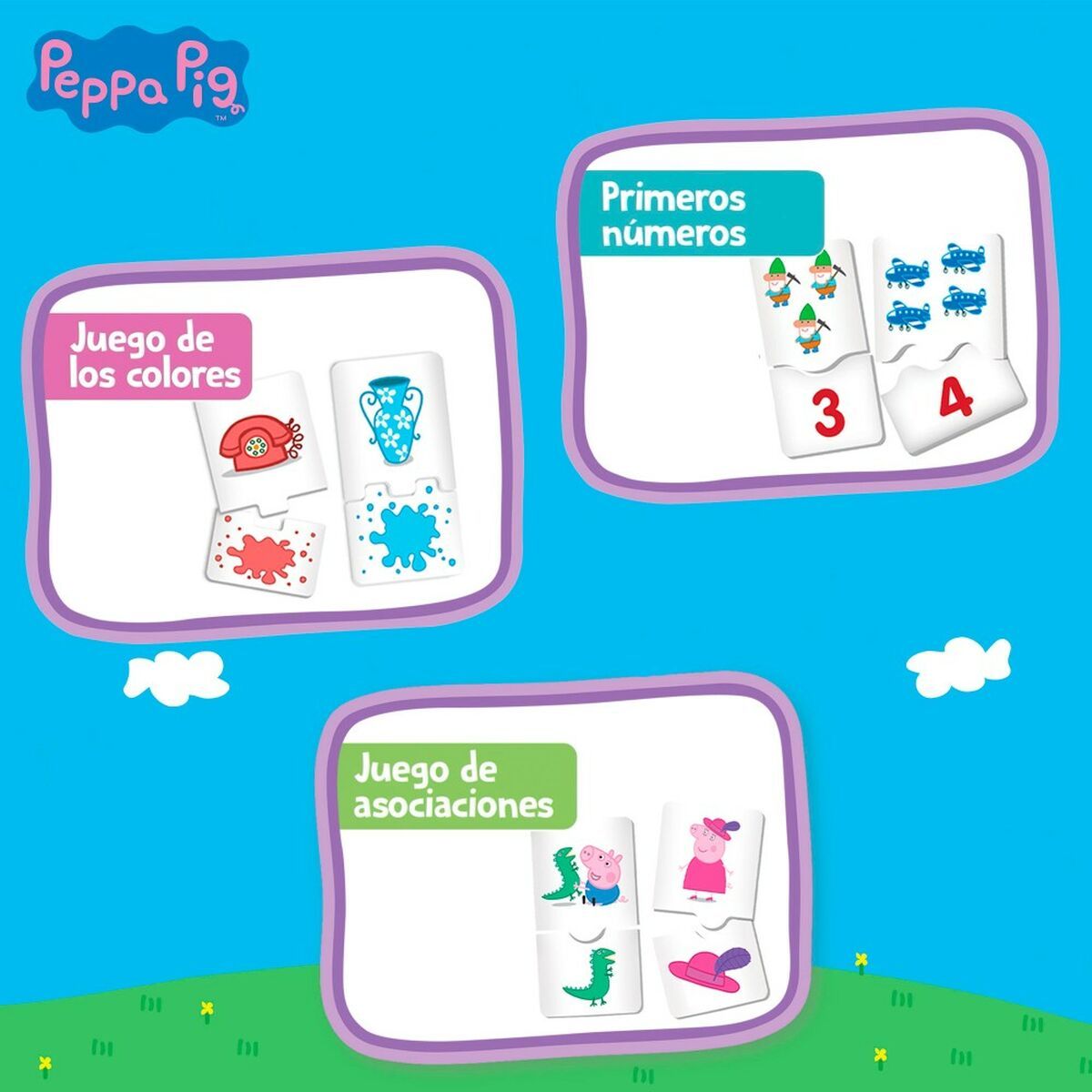 KALINDRA | BB. Educational Game Peppa Pig Edu Games Collection 24,5 x 0,2 x 24,5 cm (6 Units) 10-in-1