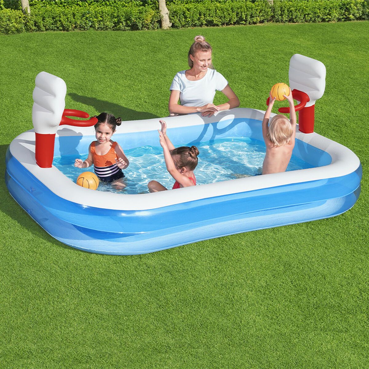 KALINDRA | BB. Inflatable Paddling Pool for Children Bestway 636 L 254 x 168 x 102 cm Basketball