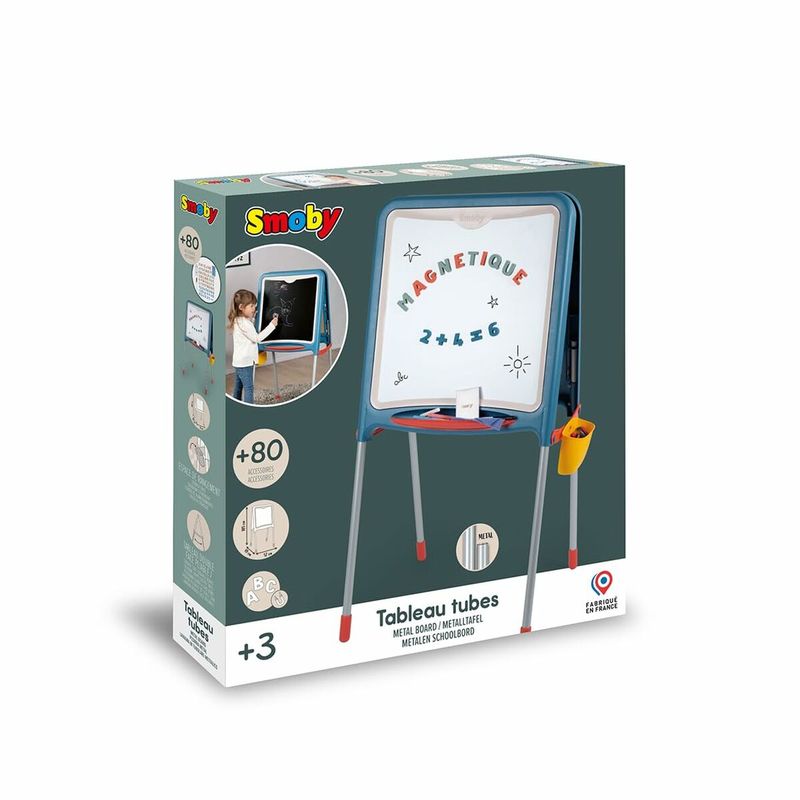 KALINDRA | BB. Ardoise double face Smoby Pliable 80 Pièces 105 x 49 x 52 cm