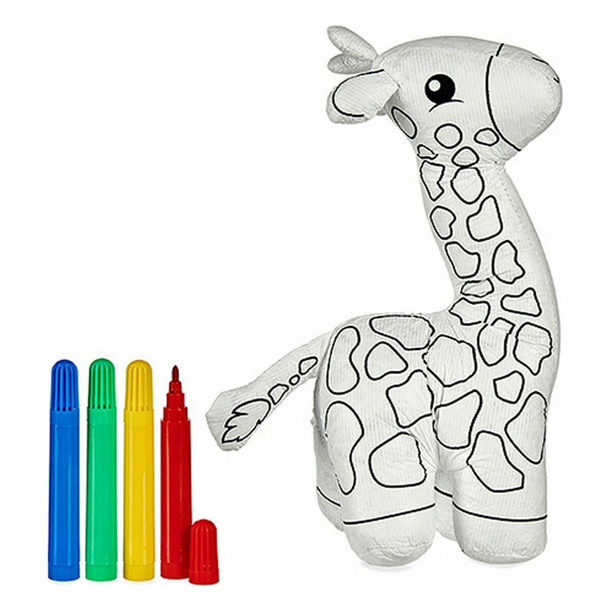 KALINDRA | BB. Colouring Plush Pincello White Black 9 x 23 x 15 cm Giraffe (8 Units)