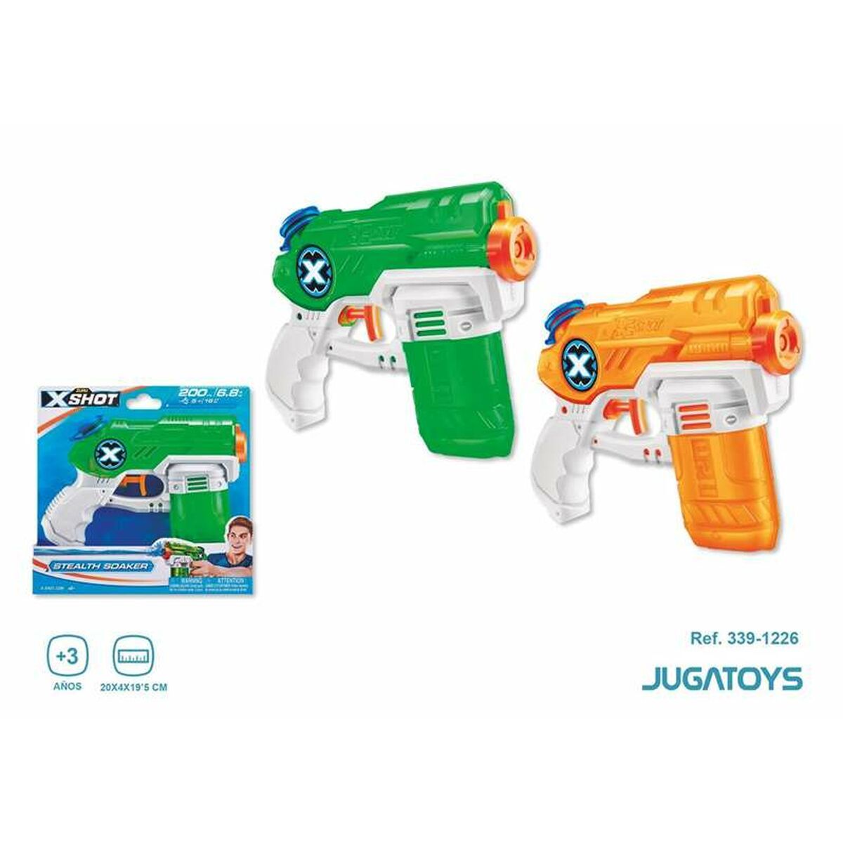 KALINDRA | BB. Water Pistol X-Shot Warfare Mini Stealth Soaker 20 x 4 x 19 cm