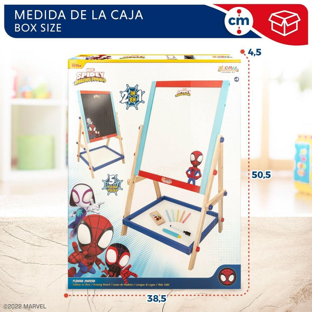 KALINDRA | BB. 2 in 1 Board Spidey 5 Pieces 4 Units 40 x 64,5 x 31,5 cm