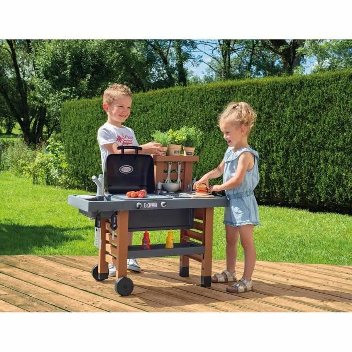 KALINDRA | BB. Toy kitchen Smoby Garden Kitchen Barbecue 43 Pieces