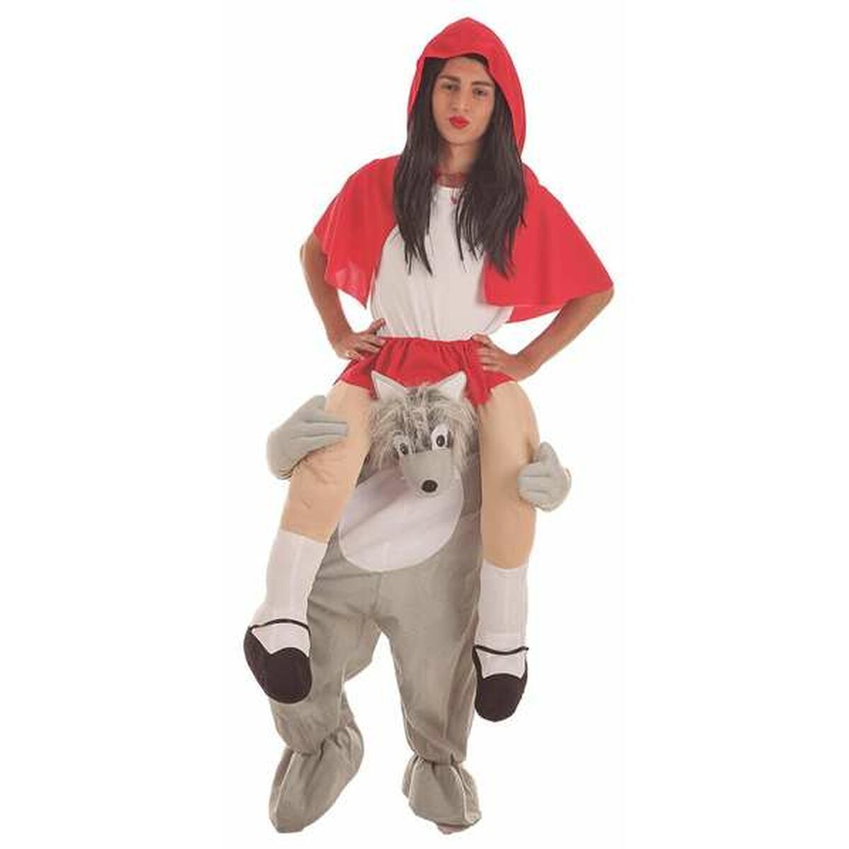 KALINDRA | BB. Costume for Adults Ride-On M/L Ferocious Wolf Little Red Riding Hood