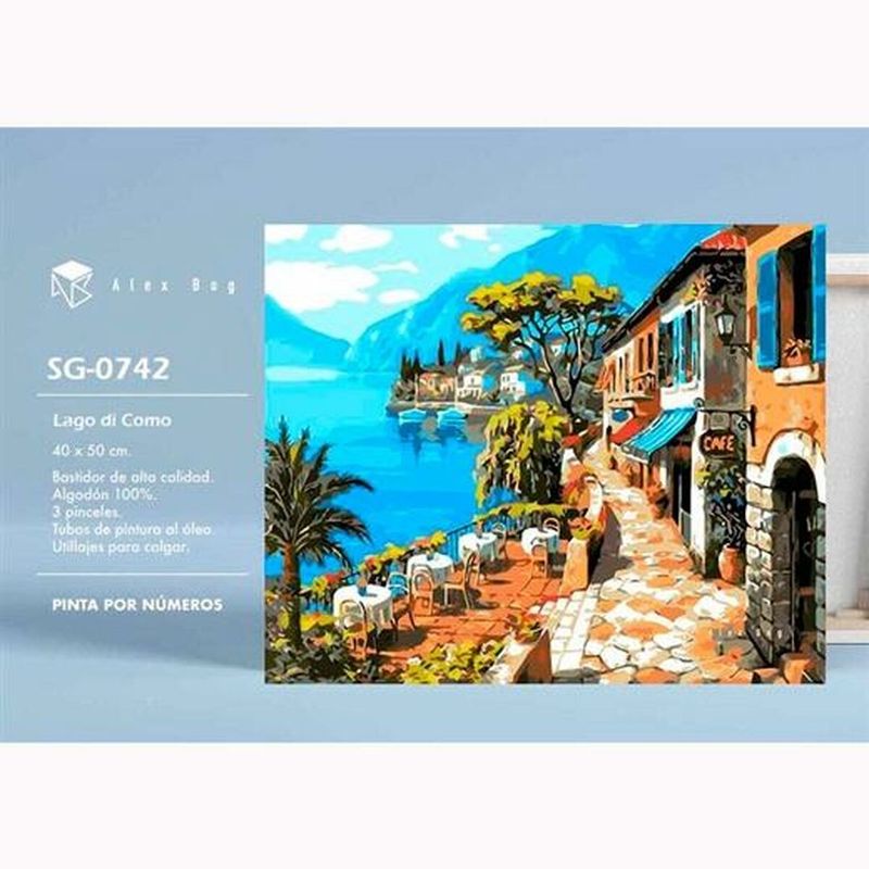 KALINDRA | BB. Paint by Numbers Set Alex Bog Lago di Como 40 x 50 cm Numbers