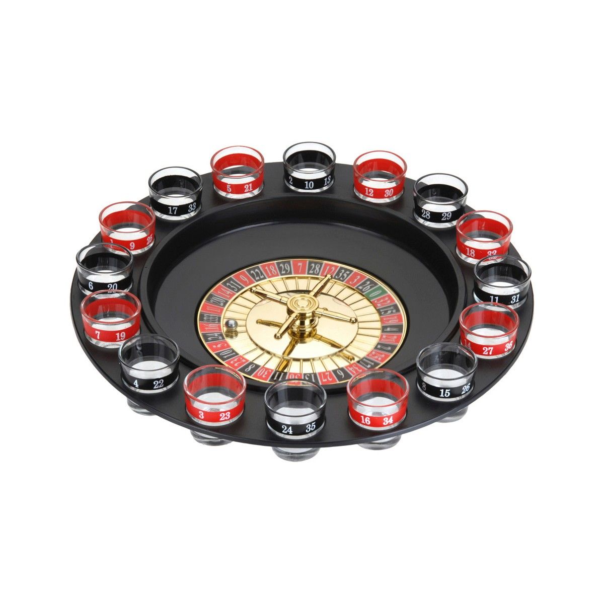 KALINDRA | BB. Drinking Game Casino Roulette ‎90267 18 pcs Glass