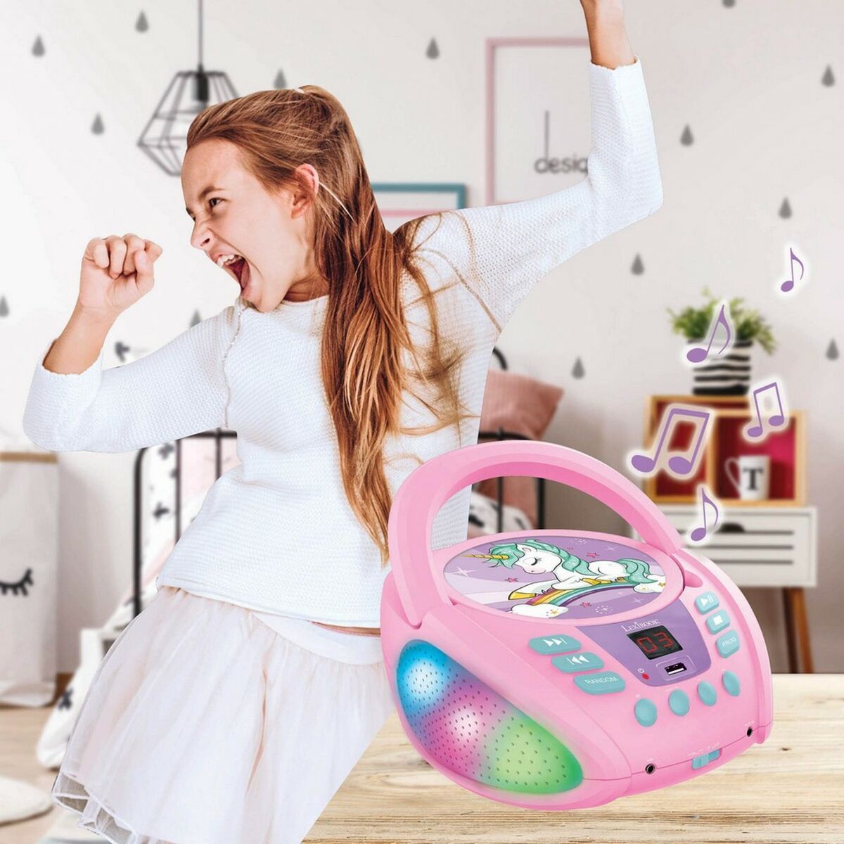 KALINDRA | BB. CD/MP3 Player Lexibook Children&#39;s Pink Bluetooth Unicorn