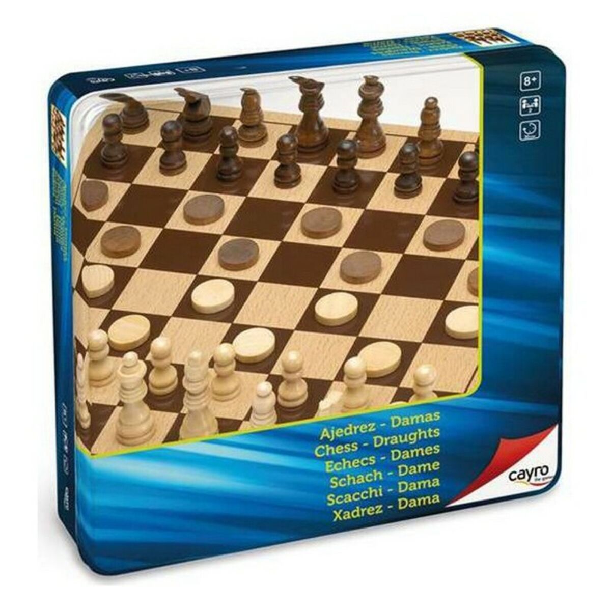 KALINDRA | BB. Chess and Checkers Board Cayro 751 Wood