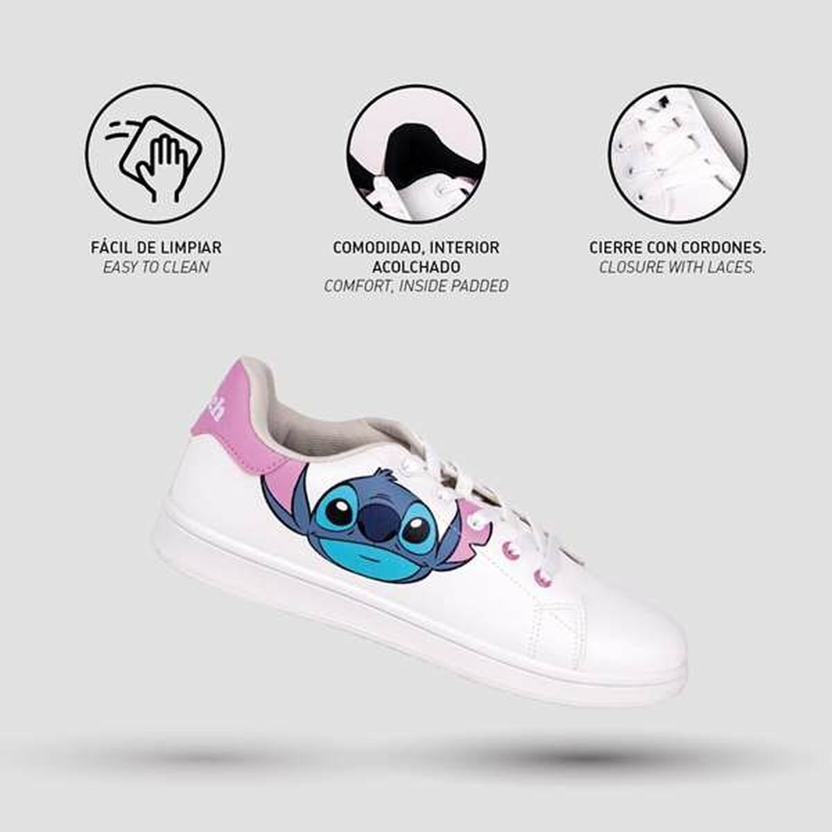 KALINDRA | BB. Sports Shoes for Kids Stitch White