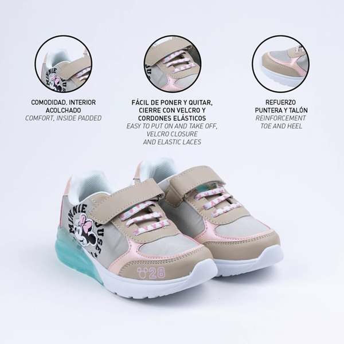 KALINDRA | BB. Sports Shoes for Kids Minnie Mouse Beige