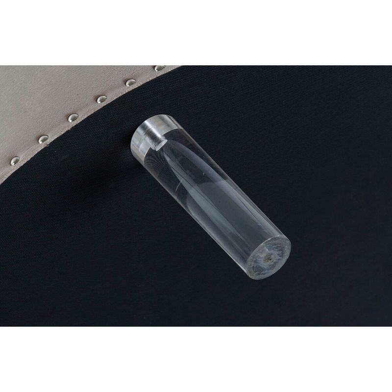 KALINDRA | BB. Hocker DKD Home Decor Beige Silberfarben Polyester Holz MDF 80 x 80 x 43 cm