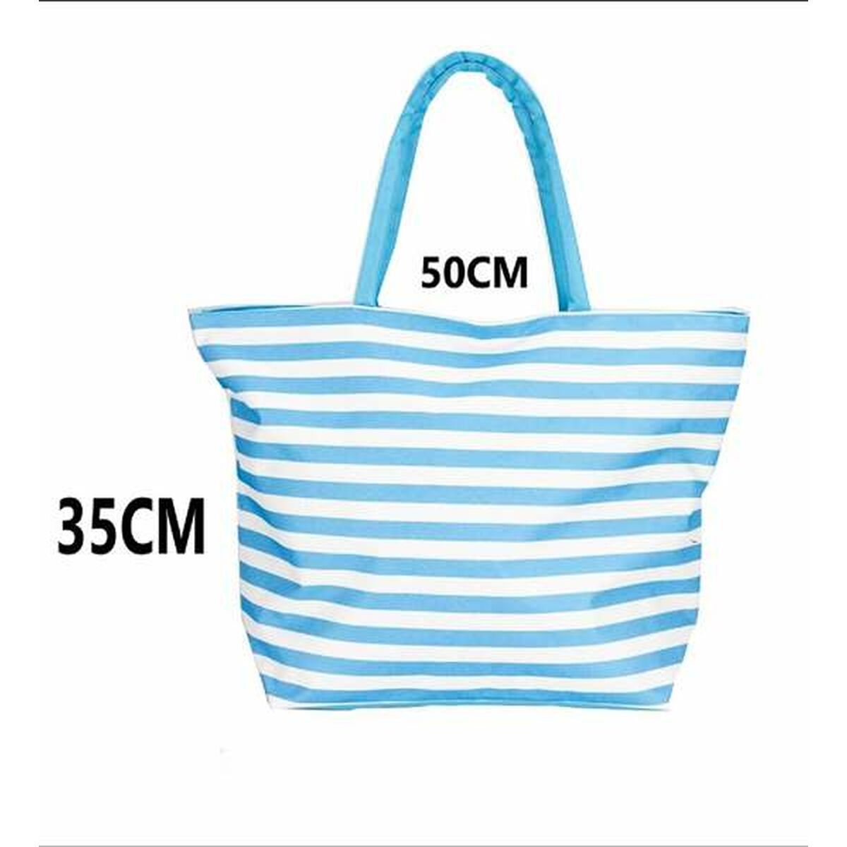 KALINDRA | BB. Beach Bag Bismark Blue Pink Oxford 50 x 16 x 35 cm