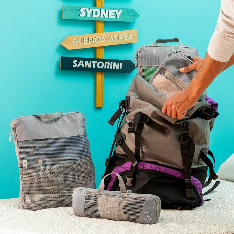 KALINDRA | BB. Suitcase Organiser Compression Bags Compakube InnovaGoods 4 Pieces