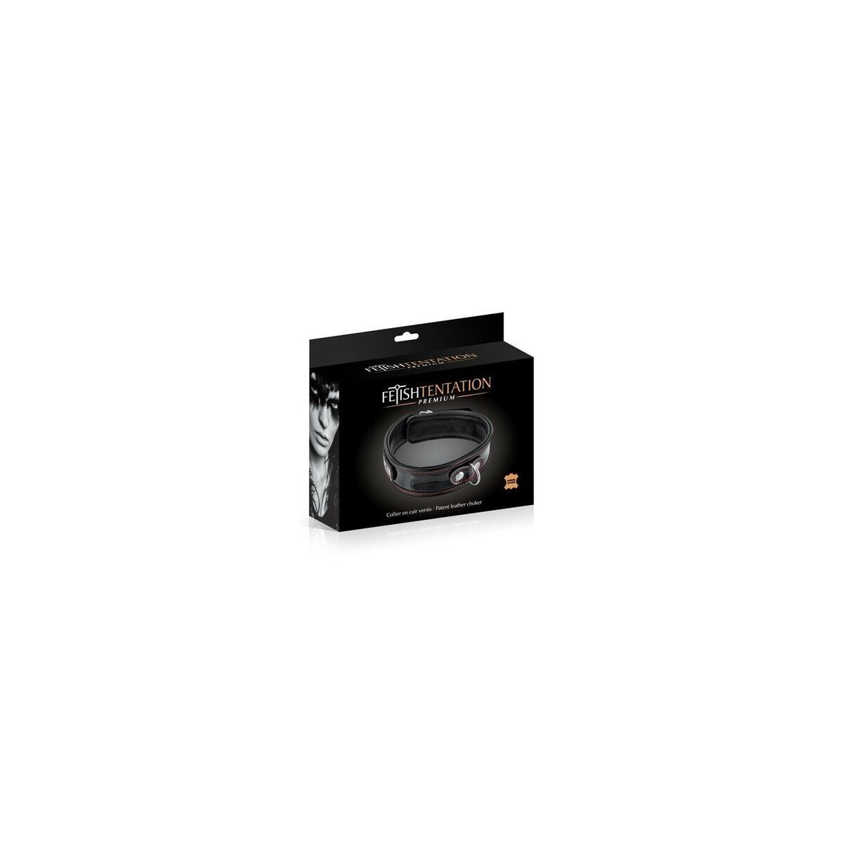 KALINDRA | BB. Bondage Collar with Chain Fetish Tentation Black Red