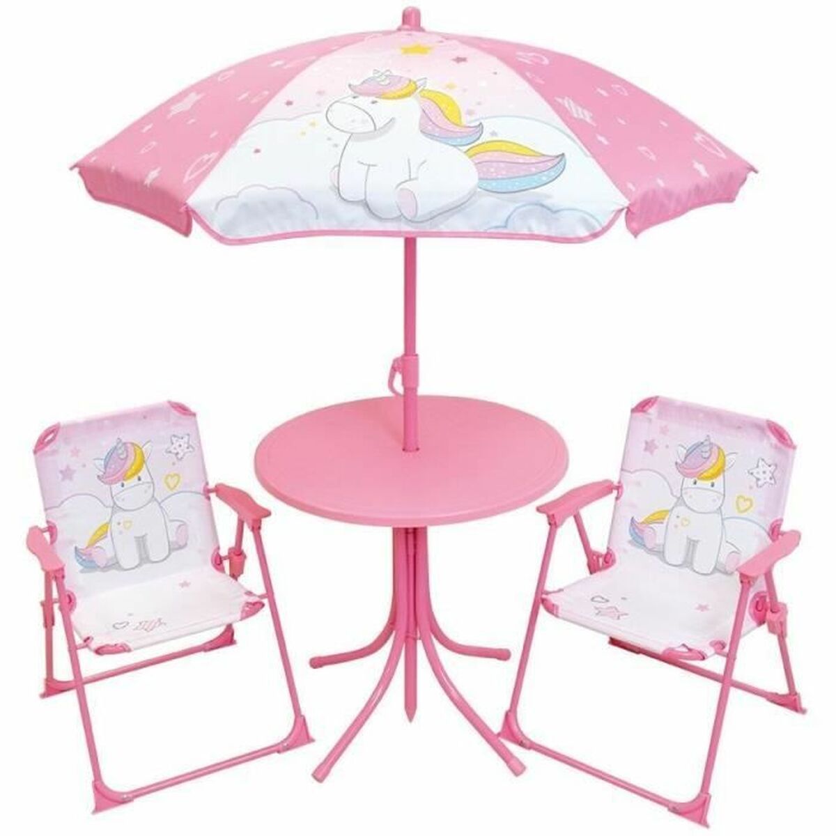 KALINDRA | BB. Children's table and chairs set Fun House Unicorn Pink